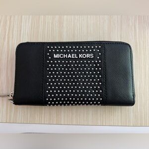 Black studded Michael Kors wallet